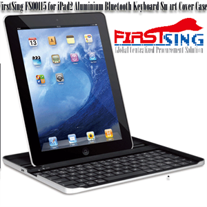 Показать информацию о FirstSing FS00115 for iPad 2 Aluminium Bluetooth Keyboard Smart Cover Case Изображение FirstSing FS00115 for iPad 2 Aluminium Bluetooth Keyboard Smart Cover Case