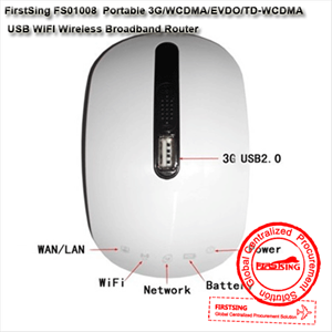 Show details for FirstSing FS01008  Portable 3G/WCDMA/EVDO/TD-WCDMA USB WIFI Wireless Broadband Router Picture of FirstSing FS01008  Portable 3G/WCDMA/EVDO/TD-WCDMA USB WIFI Wireless Broadband Router