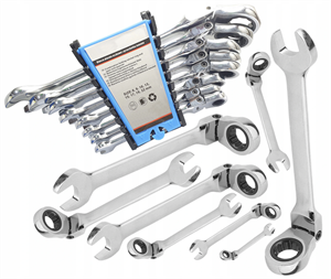 Show details for 8 Piece Flex Head Ratcheting Combination Wrench Set Picture of 8 Piece Flex Head Ratcheting Combination Wrench Set