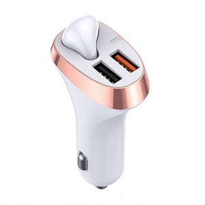 Show details for Dual USB Ports QC3.0 Quick Charge Car Charger with Bluetooth Earphone Picture of Dual USB Ports QC3.0 Quick Charge Car Charger with Bluetooth Earphone