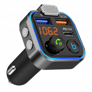 Image de FM transmitter Bluetooth 5.0 Dual USB Charger QC3.0