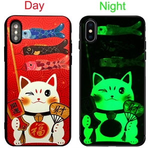 Show details for Firstsing Noctilucent Shine Fortune Cat TPU Protective Case Luminescent Emboss mobile phone shell for iPhone 8 plus Picture of Firstsing Noctilucent Shine Fortune Cat TPU Protective Case Luminescent Emboss mobile phone shell for iPhone 8 plus