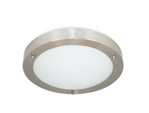 Show details for 8W/14W Bathroom Flush Ceiling Light Brushed Chrome IP44 Picture of 8W/14W Bathroom Flush Ceiling Light Brushed Chrome IP44