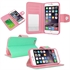 Picture of New  Magnetic Flip Stand Contrast Color  Leather Wallet Stand Case for iphone 6