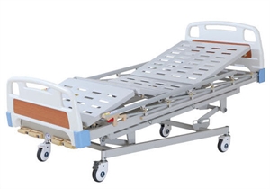 Show details for 5 Movements Manual Hospital Beds Al-Alloy Side Rails   Wheels With Cross Brakes Picture of 5 Movements Manual Hospital Beds Al-Alloy Side Rails   Wheels With Cross Brakes
