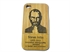 Original Green 100% Natural Bamboo Case Steve Jobs for iPhone 4S protective cases の画像