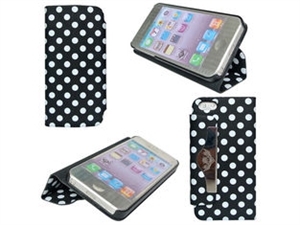 Image de New Arrival Item Spot Dot Design Wallet Style PU Leather Cases For Iphone 5