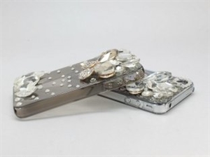 Image de OEM Butterfly Sparkle Diamond Apple Bling Bling iPhone 4 4s Cases Protector
