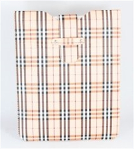 Buburry texture pouch leather cover for ipad