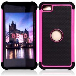 Image de Double Colors Carbon Fiber TPU Back Case For Blackberry Z10