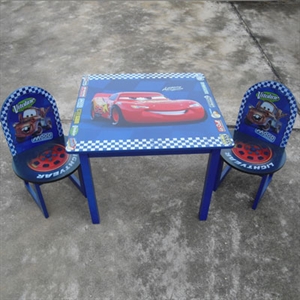 Show details for Car Style wooden table and chairs Set Picture of Car Style wooden table and chairs Set